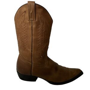 Caborca Cowboy Boots Pointy Leather Brown Botas 27.5 9.5 10 EEE Men 50160 Mexico